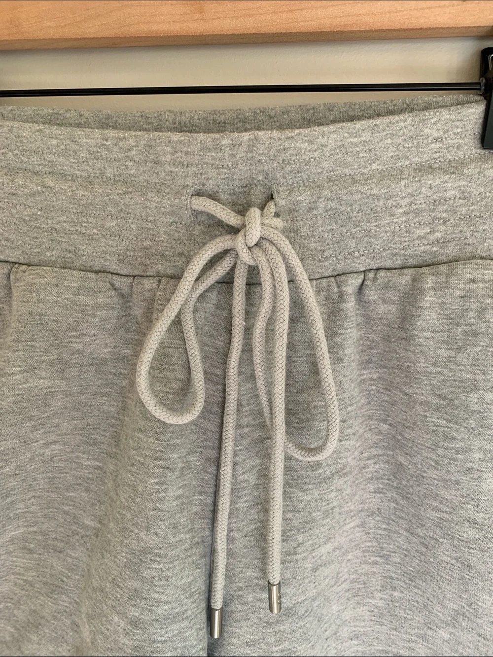ALO Yoga High Waist Easy Sweat Shorts Grey Size Small Long Length Sporty Gym